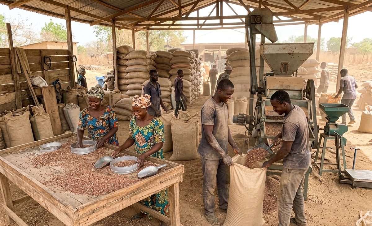 Workers_sorting_harvested_grain_202608161536 Workers_sorting_harvested_grain_202608161536